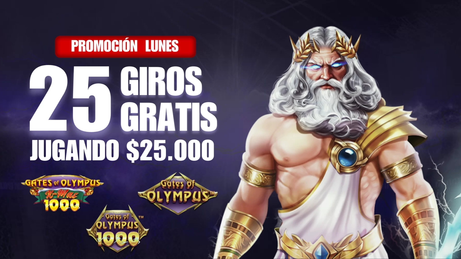 Gana giros gratis los lunes con Gates of Olympus.