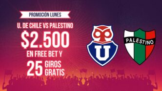 promocion apuesta universidad de chile palestino lunes bono